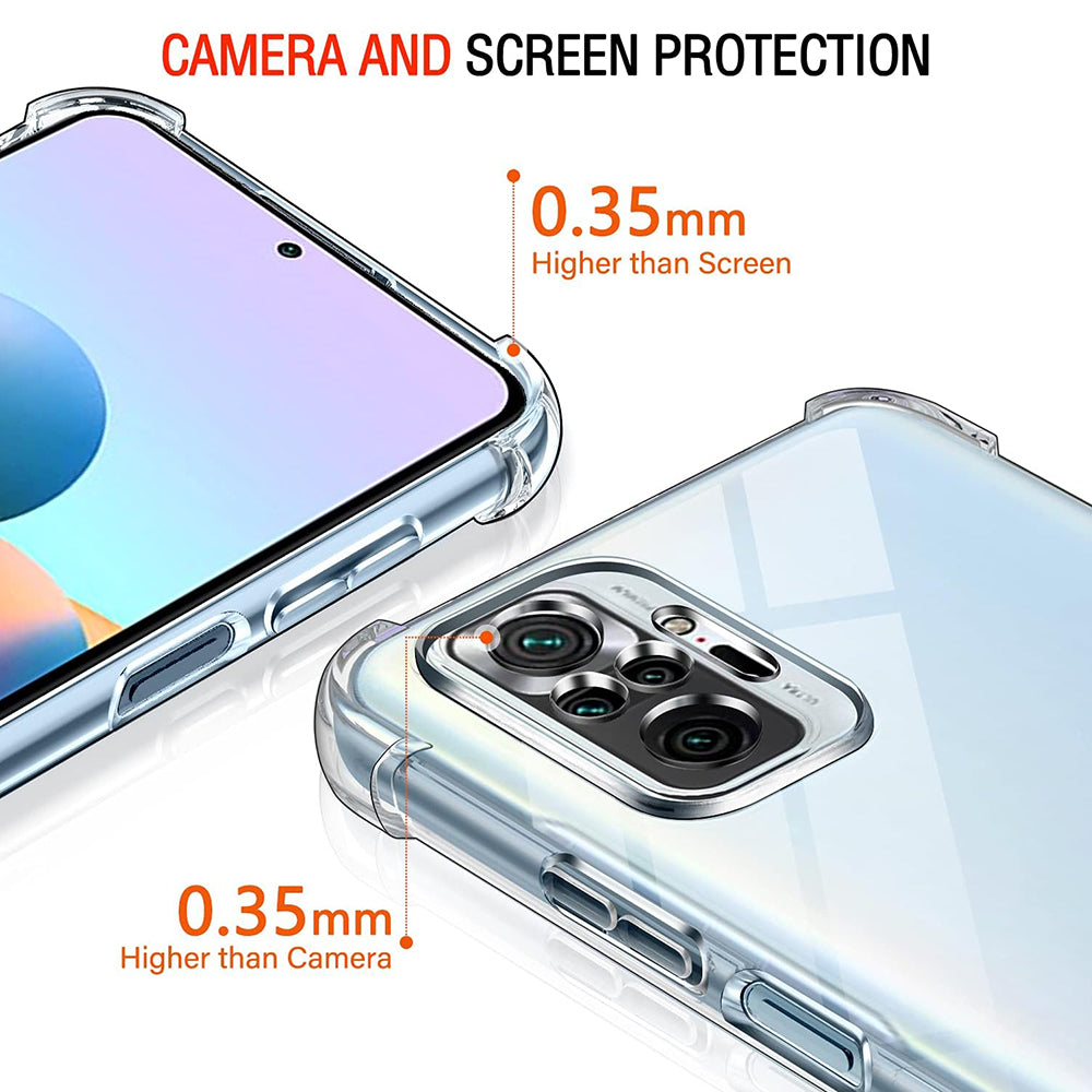 Husa de protectie Techsuit Shockproof Clear Silicone compatibil cu Xiaomi Redmi Note 10 4G / Note 10S / Poco M5s, Transparent