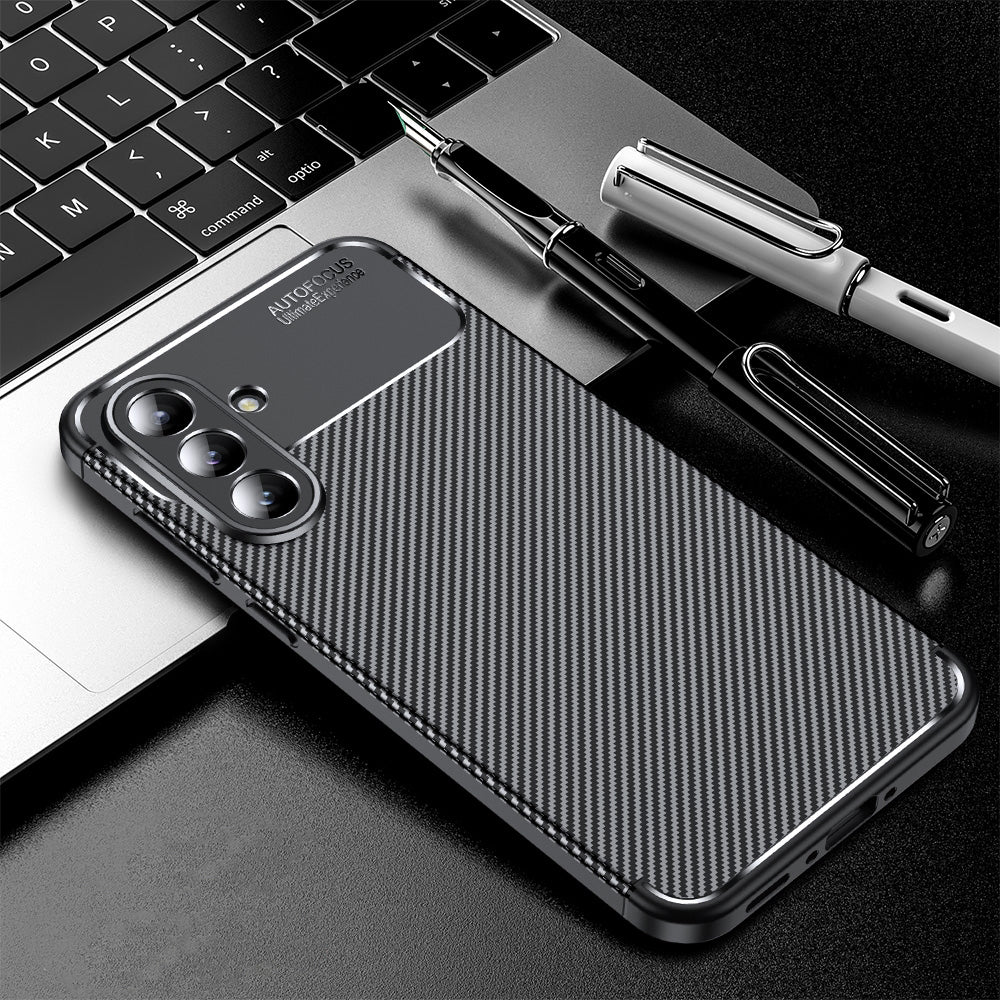 Husa de protectie Techsuit CarbonFiber compatibil cu Samsung Galaxy A56 5G, Negru