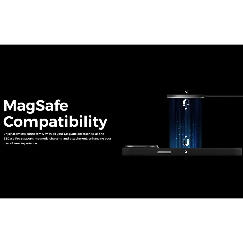 Husa de protectie Edizard Pro MagSafe compatibil cu iPhone 15 Plus, Negru