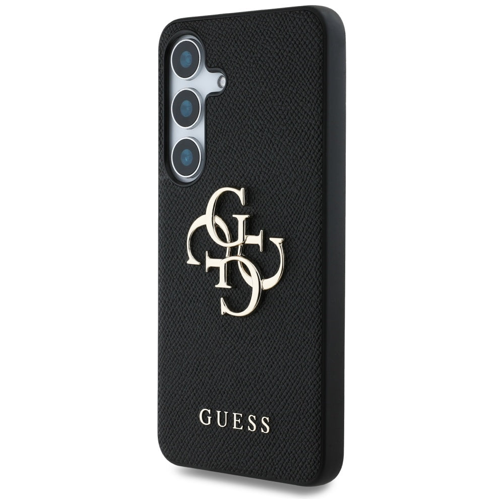 Husa de protectie Guess Hardcase 4G Grained Big and Classic Logo (GUHCS25SPGT4MBK) compatibil cu Samsung Galaxy S25, Negru