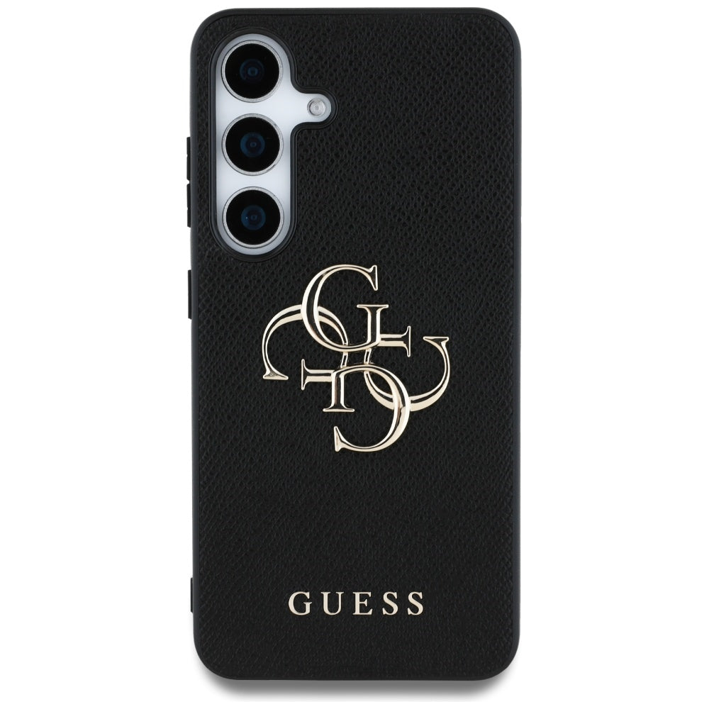 Husa de protectie Guess Hardcase 4G Grained Big and Classic Logo (GUHCS25SPGT4MBK) compatibil cu Samsung Galaxy S25, Negru