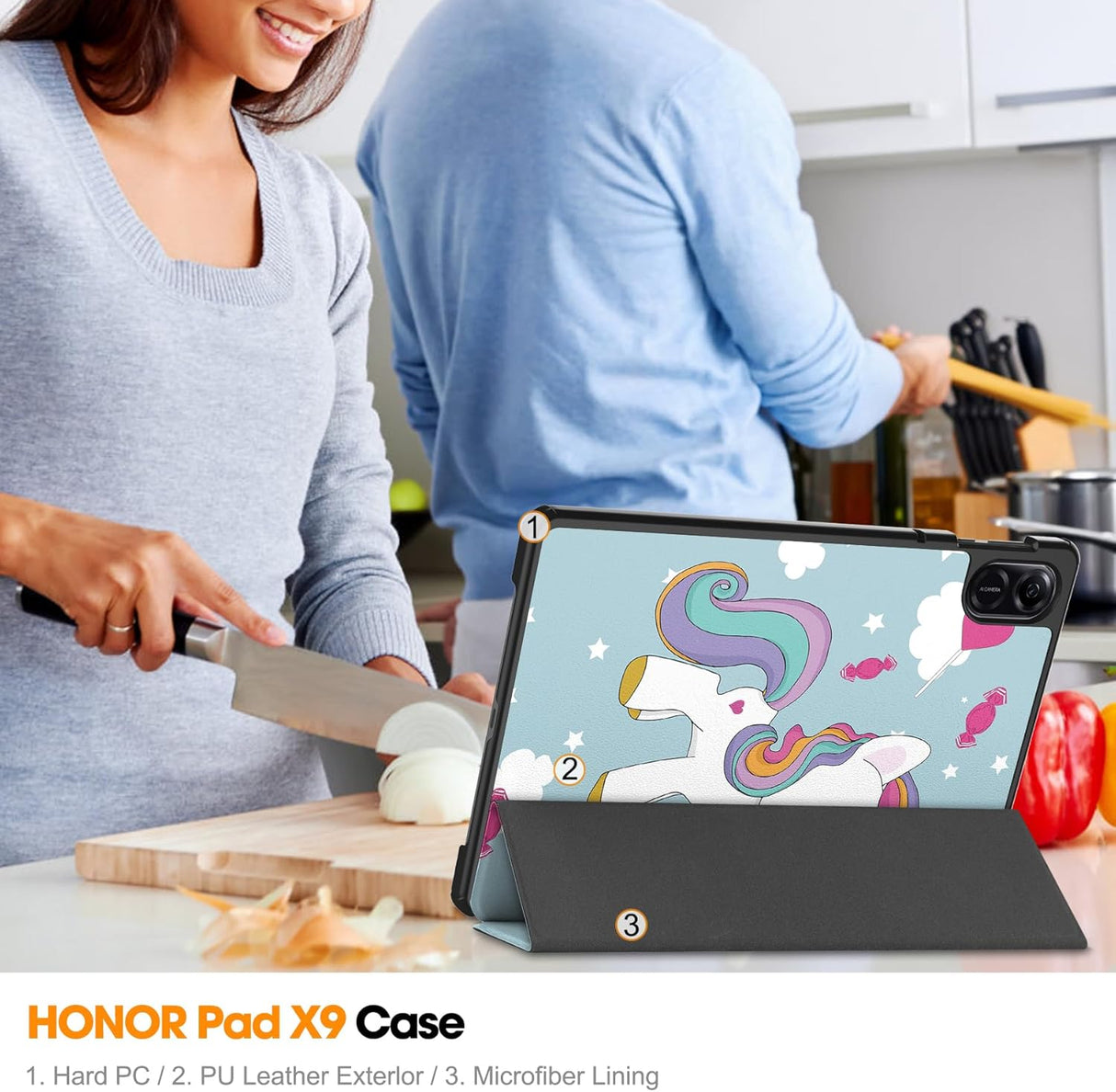 Husa de protectie tableta Techsuit FoldPro compatibil cu Honor Pad X8a, Unicorn