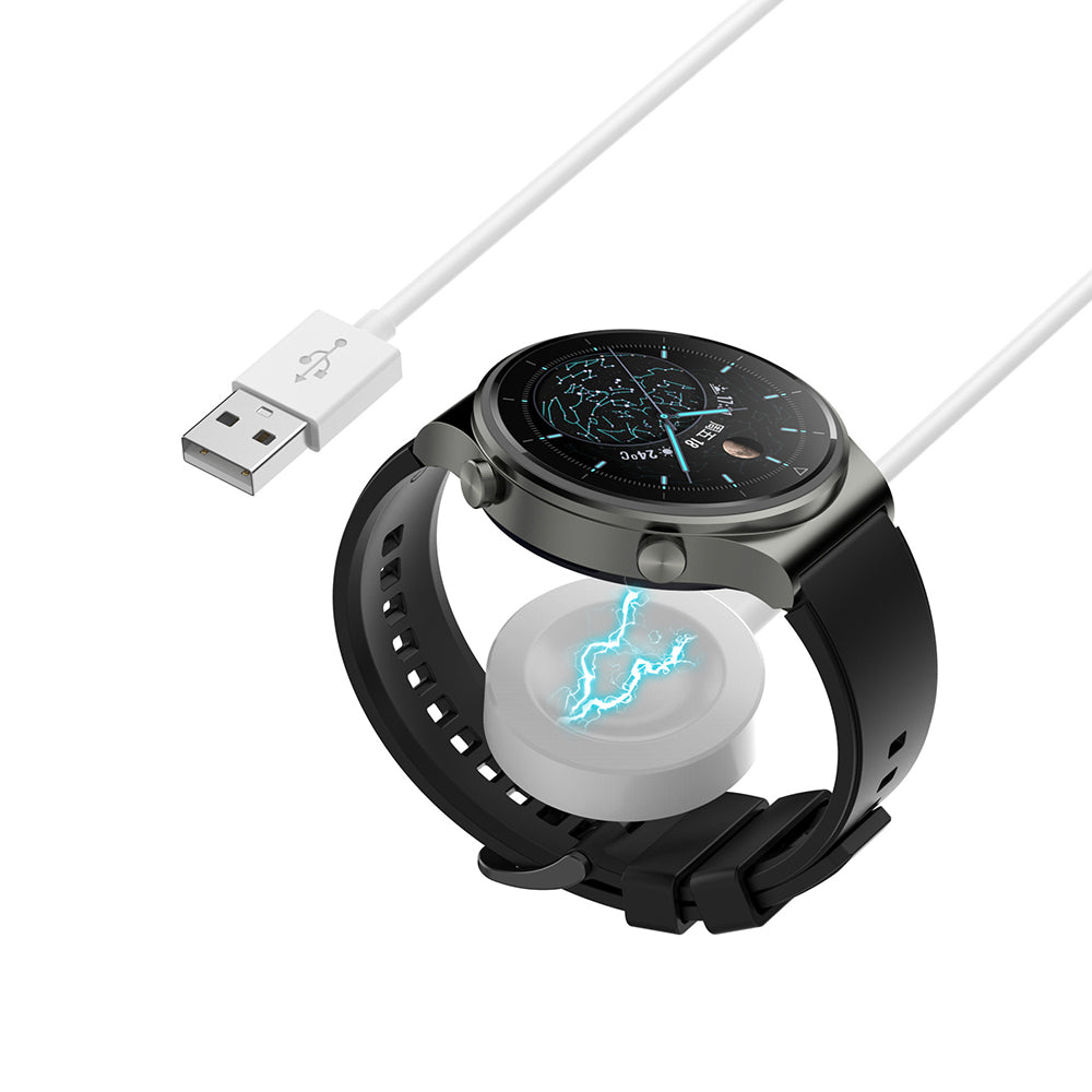 Incarcator Techsuit SmartWatch Wireless Charging Cable (THC1), for Huawei Watch GT5 Pro/GT5 /4/4 Pro/Ultimate/GT3 SE/Buds, Alb