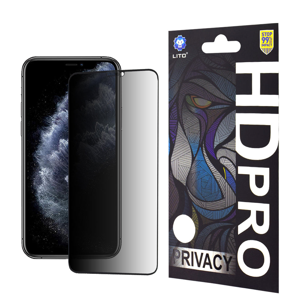 Folie de protectie Lito HD Pro Privacy compatibil cu iPhone XS Max / iPhone 11 Pro Max, Negru