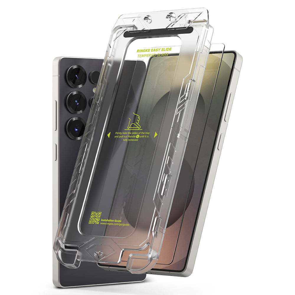 Folie de protectie Ringke Easy Slide Tempered Glass (set de 2) compatibil cu Samsung Galaxy S25 Ultra, Transparent