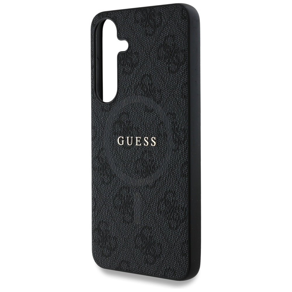 Husa de protectie Guess 4G Ring Classic Logo MagSafe (GUHMS25MG4GFRK) compatibil cu Samsung Galaxy S25 Plus, Negru
