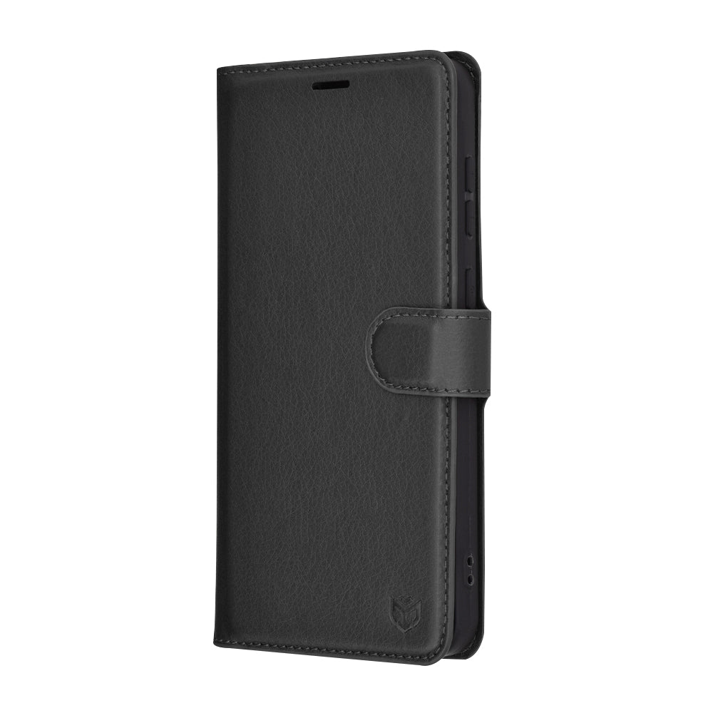 Husa de protectie Techsuit Leather Folio compatibil cu Samsung Galaxy A56 5G, Negru