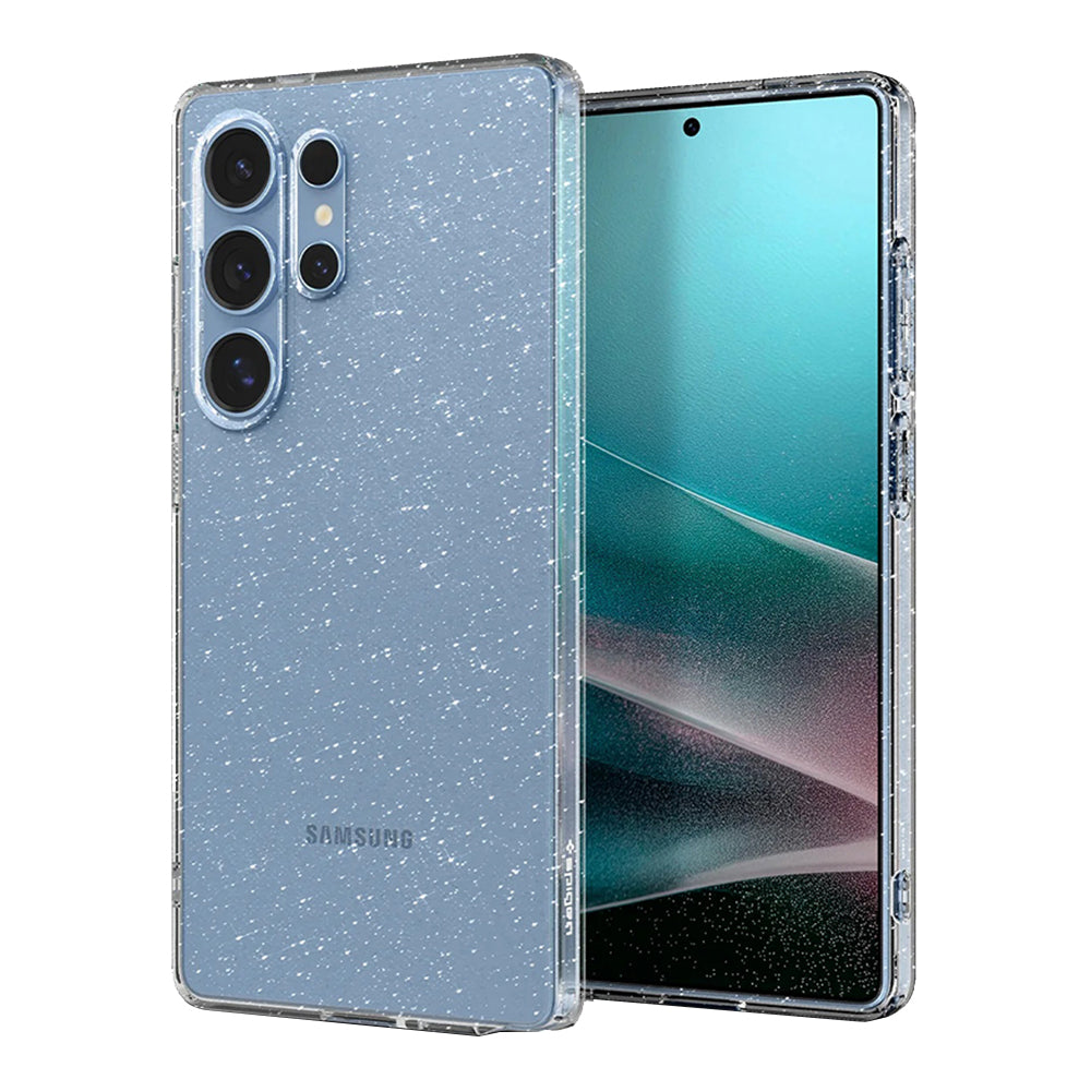 Husa de protectie Spigen Liquid Crystal Glitter (ACS08950) compatibil cu Samsung Galaxy S25 Ultra, Crystal Quartz