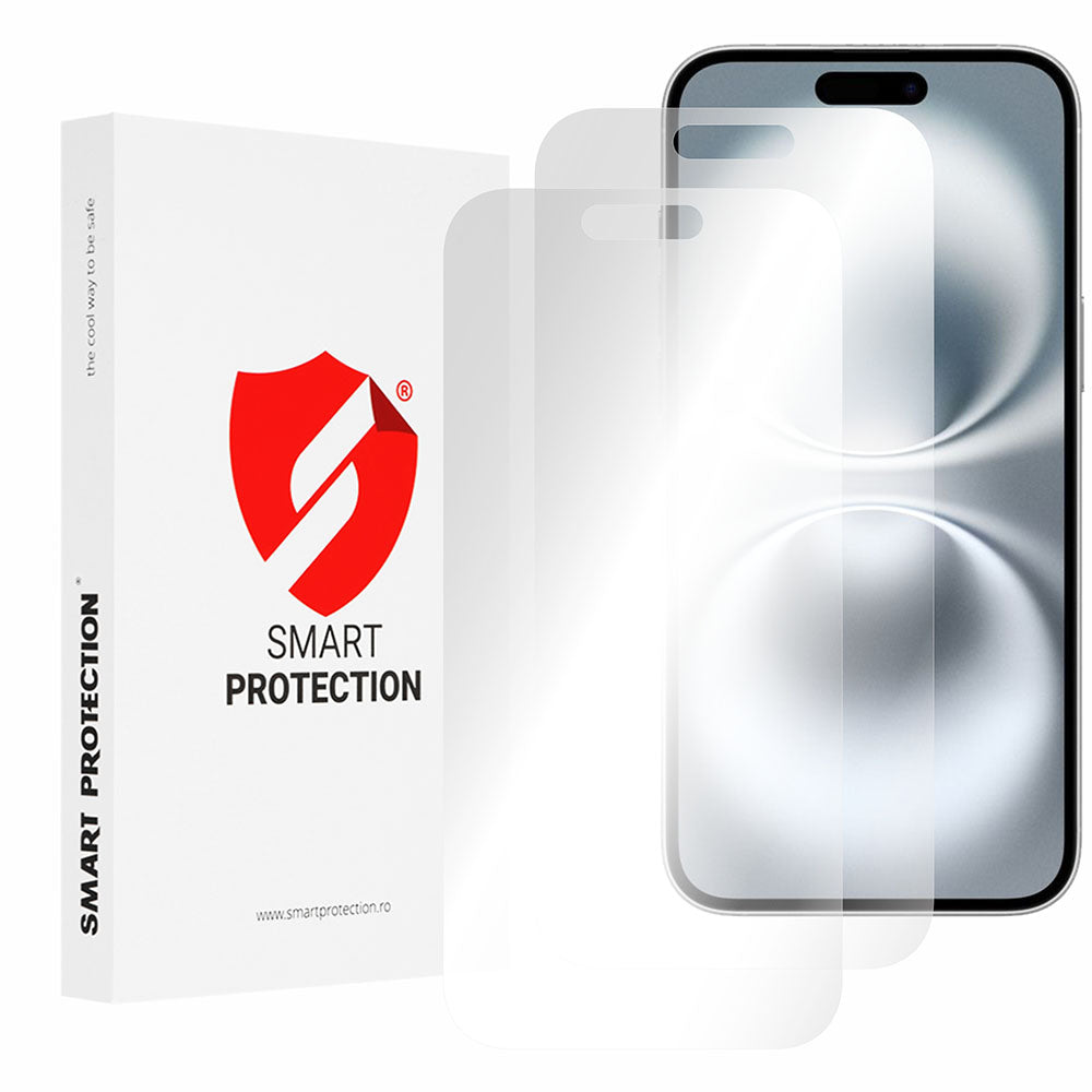 Folie de protectie Smart Protection Premium Classic (set de 2) compatibil cu iPhone 16 Plus, Transparent