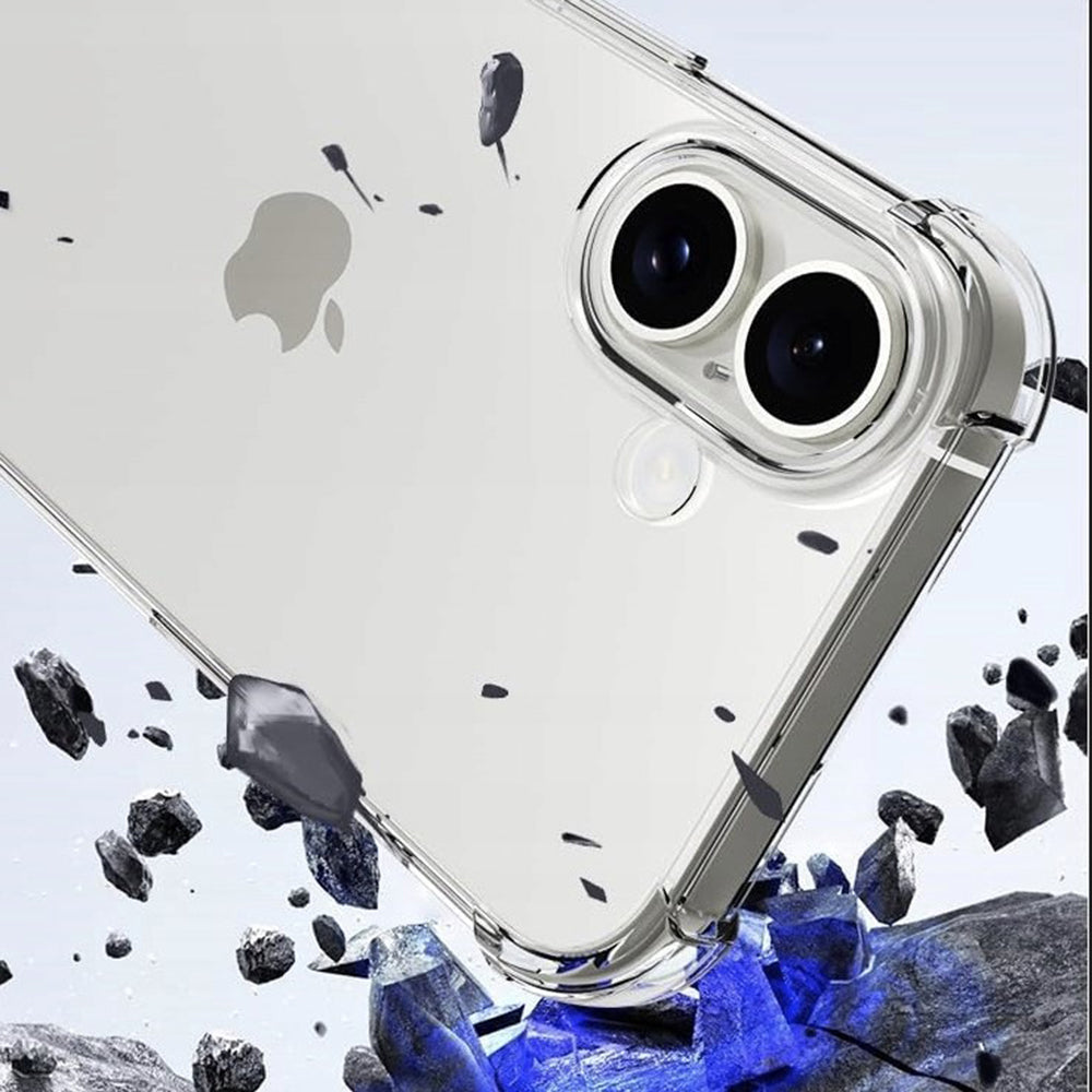 Husa de protectie Techsuit Shockproof Clear Silicone compatibil cu iPhone 16, Transparent