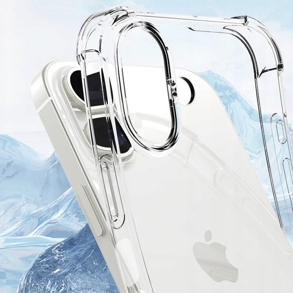 Husa de protectie Techsuit Shockproof Clear Silicone compatibil cu iPhone 16, Transparent
