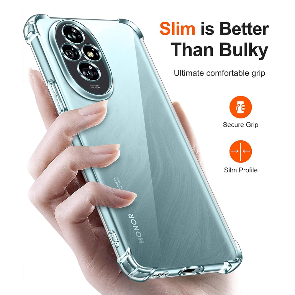 Husa de protectie Techsuit Shockproof Clear Silicone compatibil cu Honor 200, Transparent