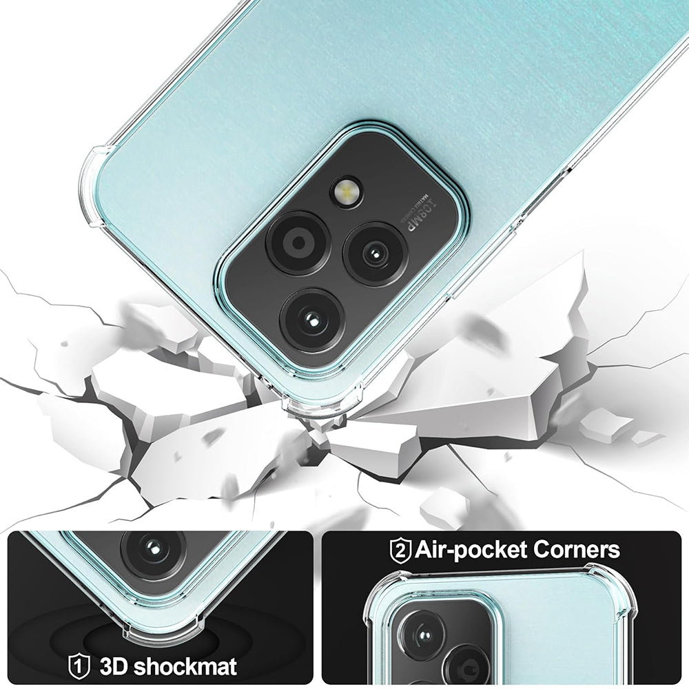Husa de protectie Techsuit Shockproof Clear Silicone compatibil cu Honor 200 Lite, Transparent