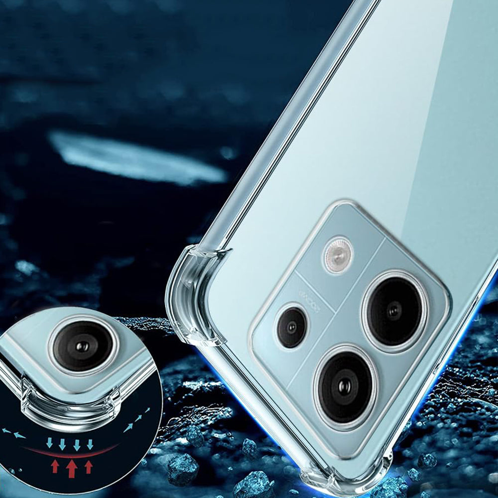 Husa de protectie Techsuit Shockproof Clear Silicone compatibil cu Xiaomi Redmi Note 13 Pro 5G / Poco X6, Transparent