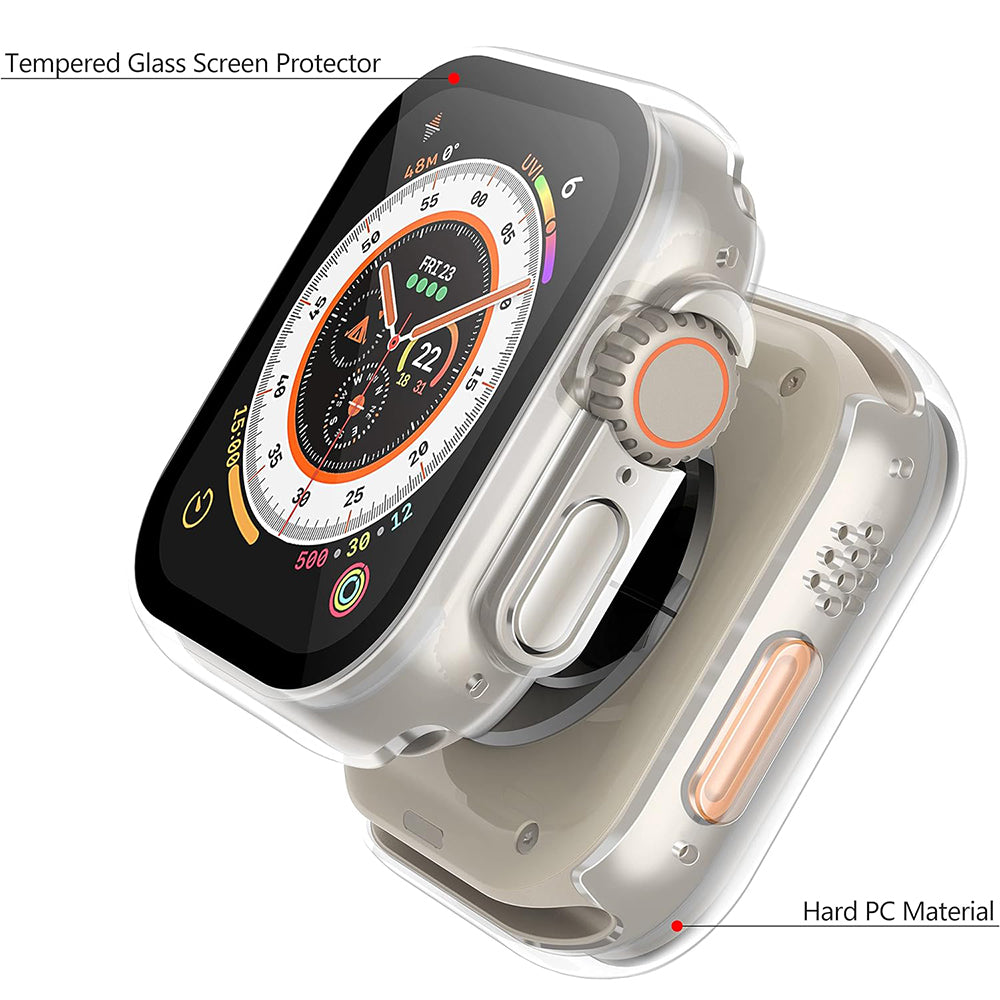 Folie de protectie smartwatch Techsuit Defense360 Pro + Screen Protector compatibil cu Apple Watch Ultra / Ultra 2 / Ultra 3, Transparent