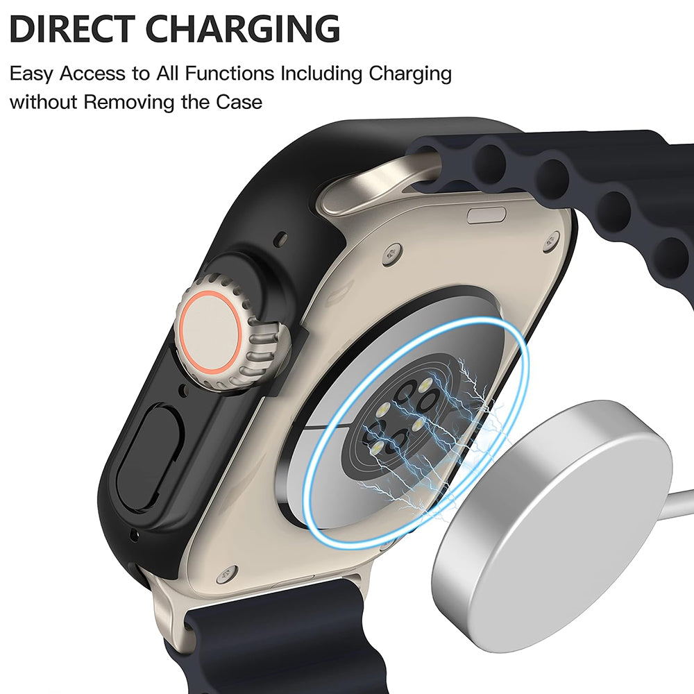Folie de protectie smartwatch Techsuit Defense360 Pro + Screen Protector compatibil cu Apple Watch Ultra / Ultra 2 / Ultra 3, Negru