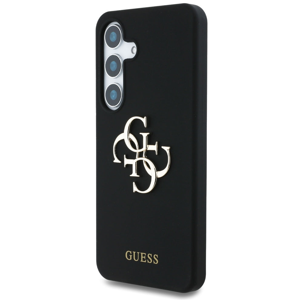 Husa de protectie Guess Silicone 4G Big Metal Logo (GUHCS25SS4SMDK) compatibil cu Samsung Galaxy S25, Negru