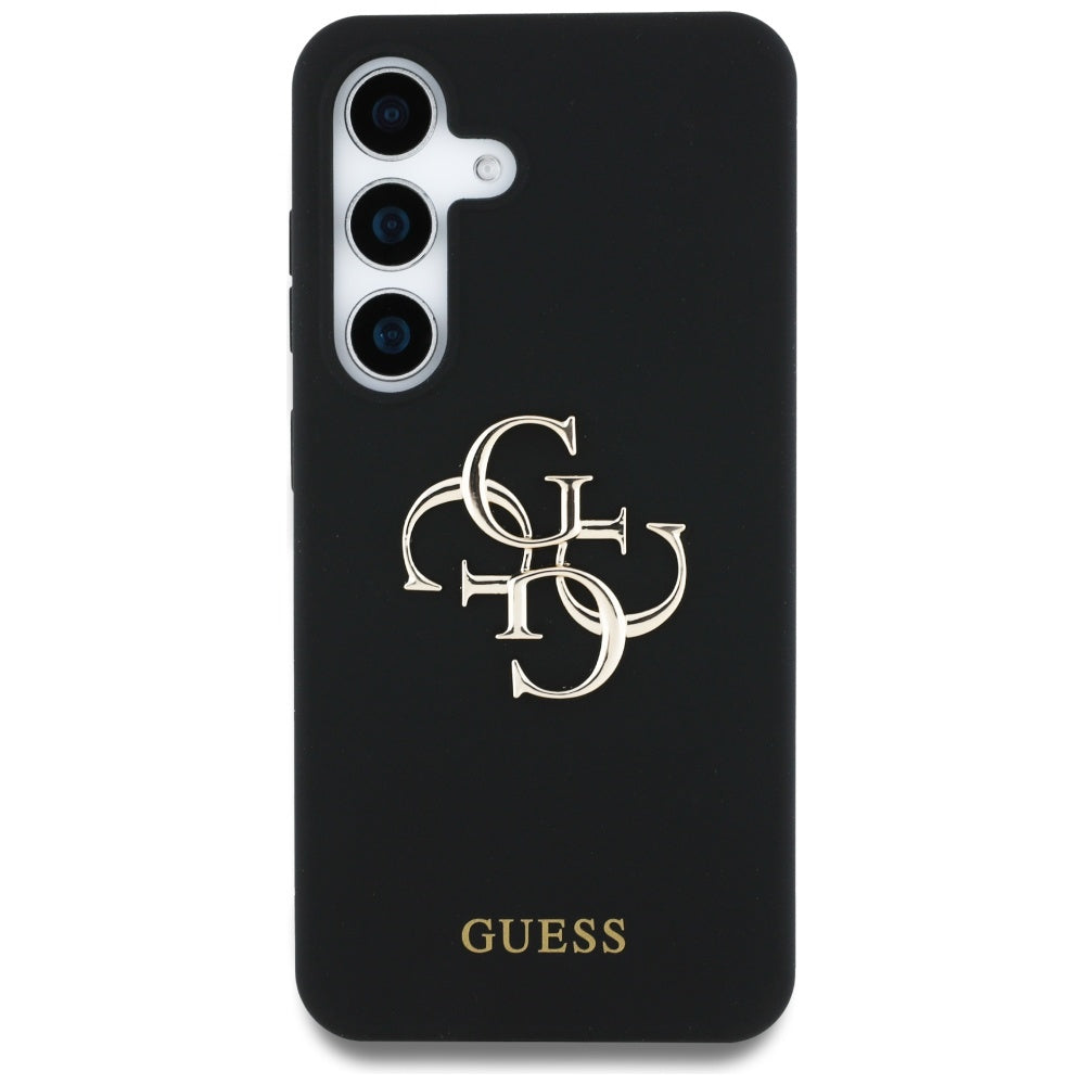 Husa de protectie Guess Silicone 4G Big Metal Logo (GUHCS25SS4SMDK) compatibil cu Samsung Galaxy S25, Negru
