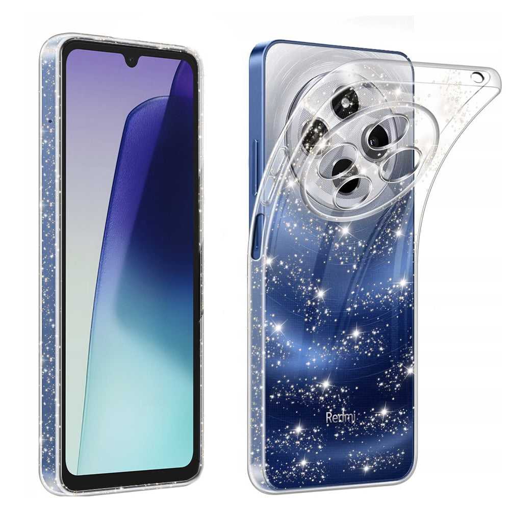 Husa de protectie Techsuit SparkleSkin Series compatibil cu Xiaomi Redmi 14C / Poco C75, Transparent