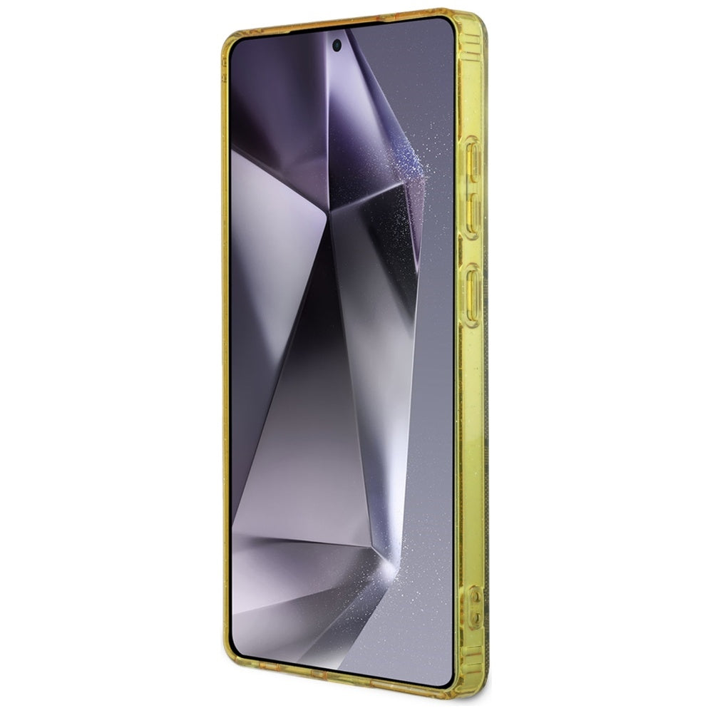 Husa de protectie Guess IML Metal Glitter 4G Circle Triangle MagSafe (GUHMS25LHG4PRTGW) compatibil cu Samsung Galaxy S25 Ultra, Maro