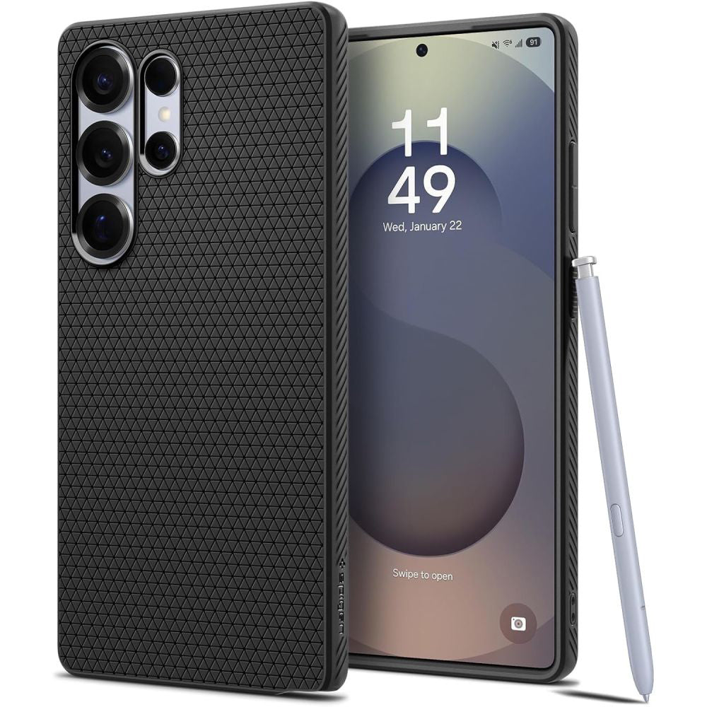 Husa de protectie Spigen Liquid Air (ACS08953) compatibil cu Samsung Galaxy S25 Ultra, Negru Mat