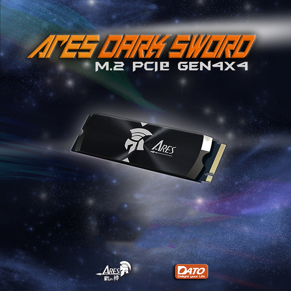 Stocare Dato Internal Solid State Drive SSD Ares Dark Sword (ARSDSK-8TB), PCIe Gen4x4, 8TB, Up to 7200MB/s, Notebook, PS5, Negru