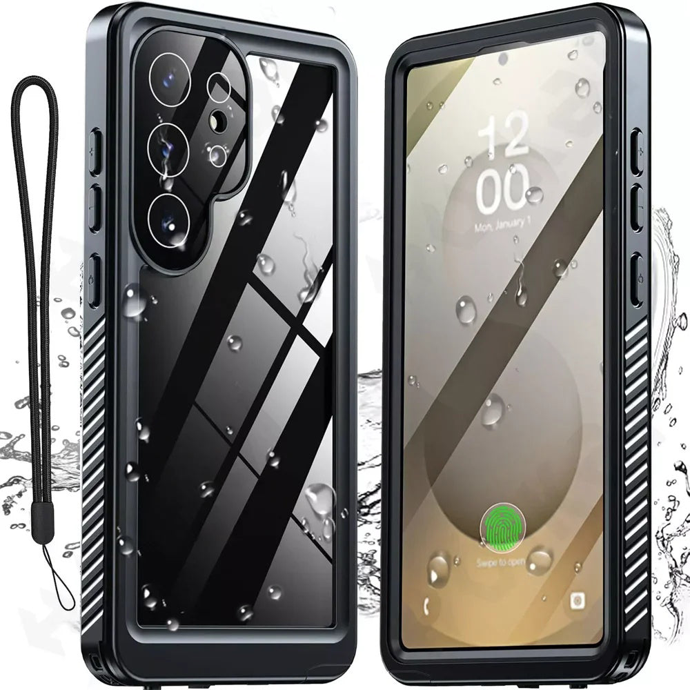 Husa de protectie ShellBox Waterproof IP68 compatibil cu Samsung Galaxy S25 Ultra, Negru