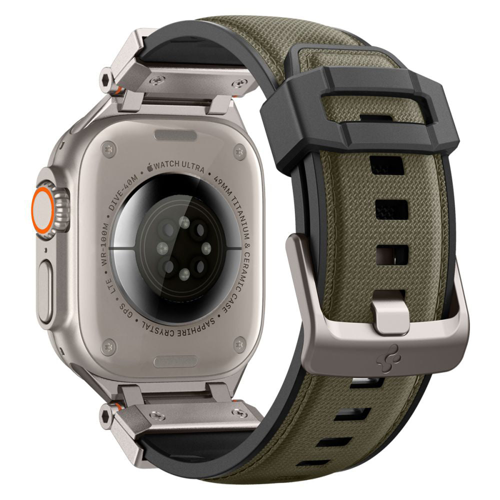 Accesoriu smartwatch Spigen DuraPro Armor (AMP09102) compatibil cu Apple Watch 1/2/3/4/5/6/7/8/9/10/11/SE/SE 2/SE 3/ Ultra/Ultra 2/Ultra 3 (42/44/45/46/49mm), Military Green