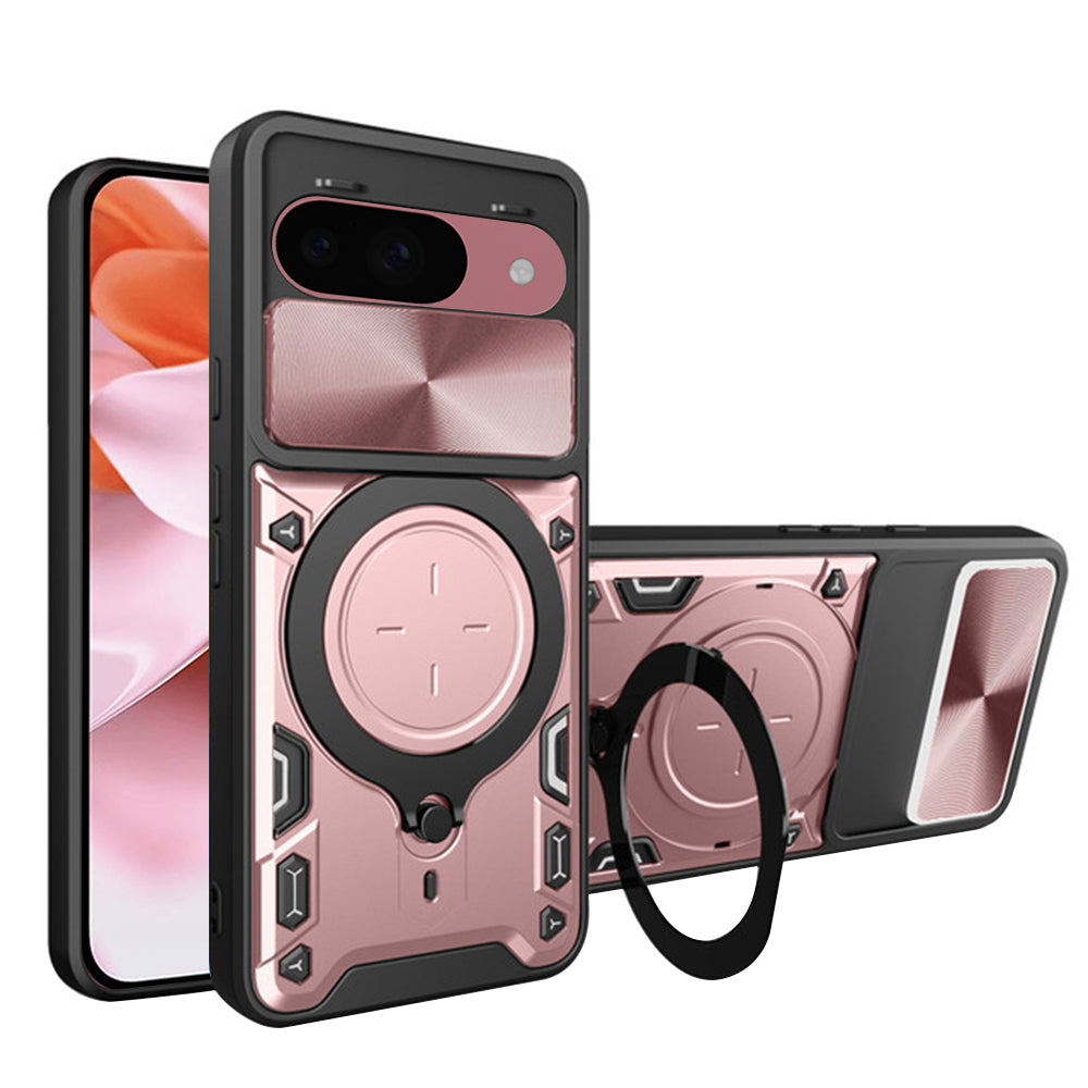 Husa de protectie Techsuit CamGuard Pro compatibil cu Google Pixel 9 / 9 Pro, Roz Auriu