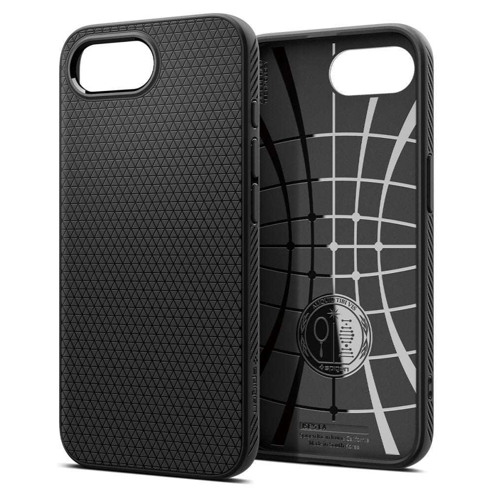 Husa de protectie Spigen Liquid Air (ACS09161) compatibil cu iPhone 16e / iPhone 17e, Negru Mat