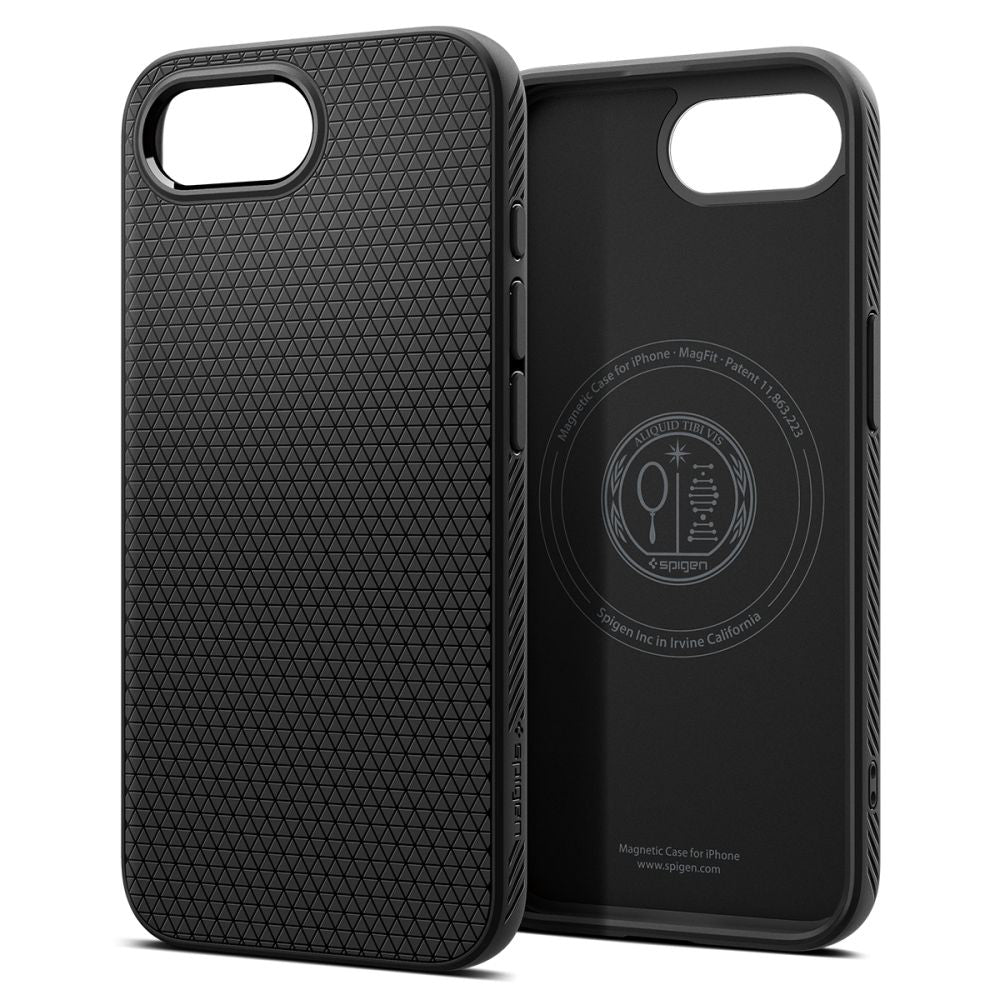 Husa de protectie Spigen Liquid Air compatibil cu iPhone 16e / iPhone 17e, Negru