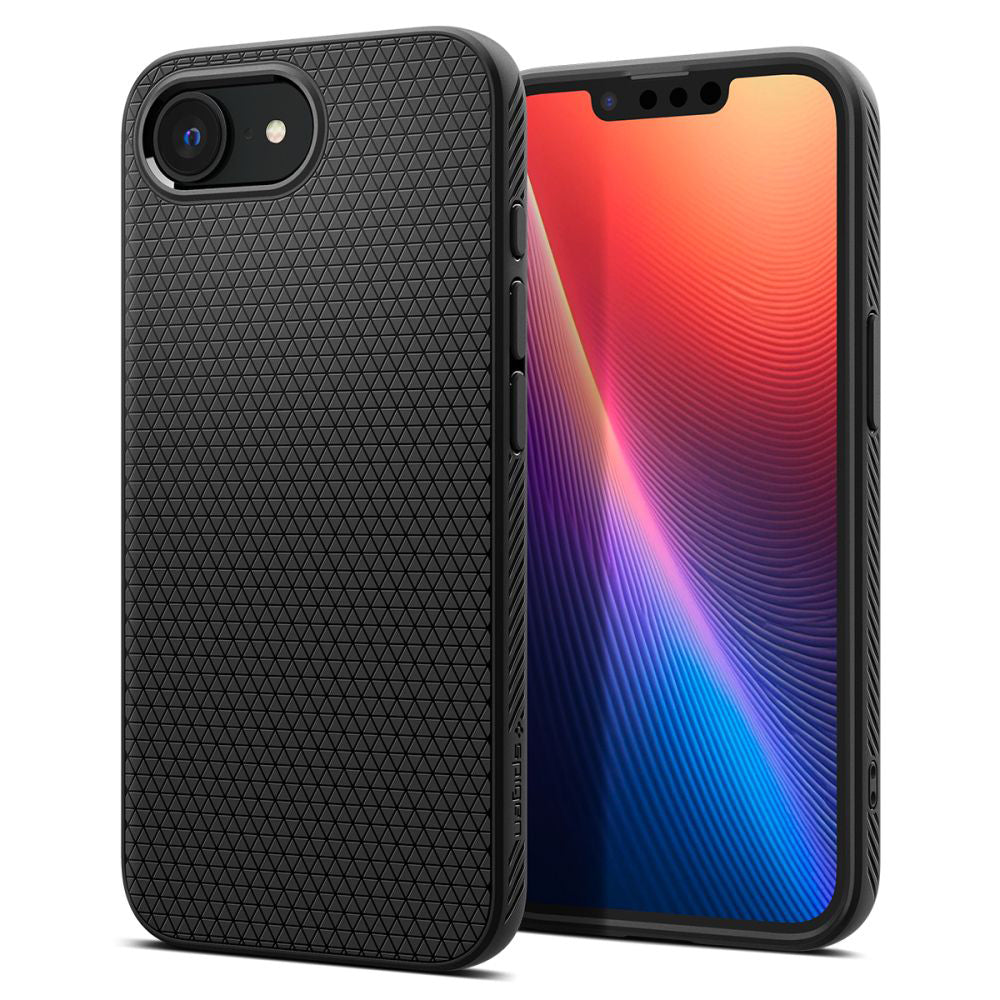 Husa de protectie Spigen Liquid Air compatibil cu iPhone 16e / iPhone 17e, Negru