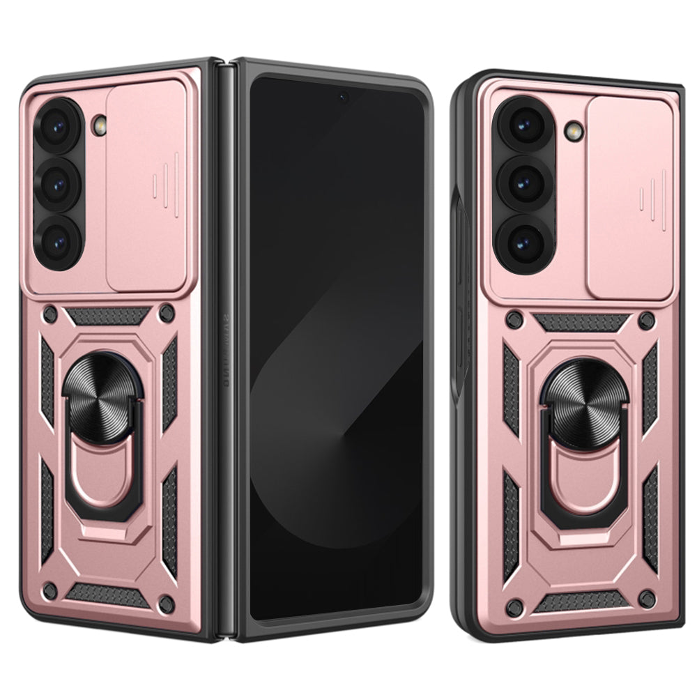 Husa de protectie Techsuit CamShield Series compatibil cu Samsung Galaxy Z Fold6, Roz Auriu