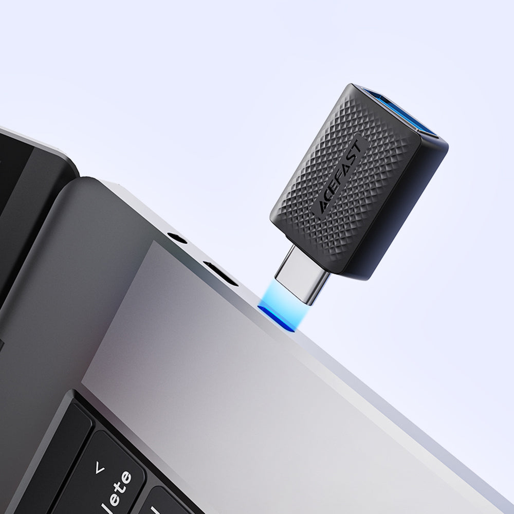 Adaptor Acefast Adapter (J1), Type-C to USB 3.0, 5Gbps, Fast Charging, Data Transmission, Negru