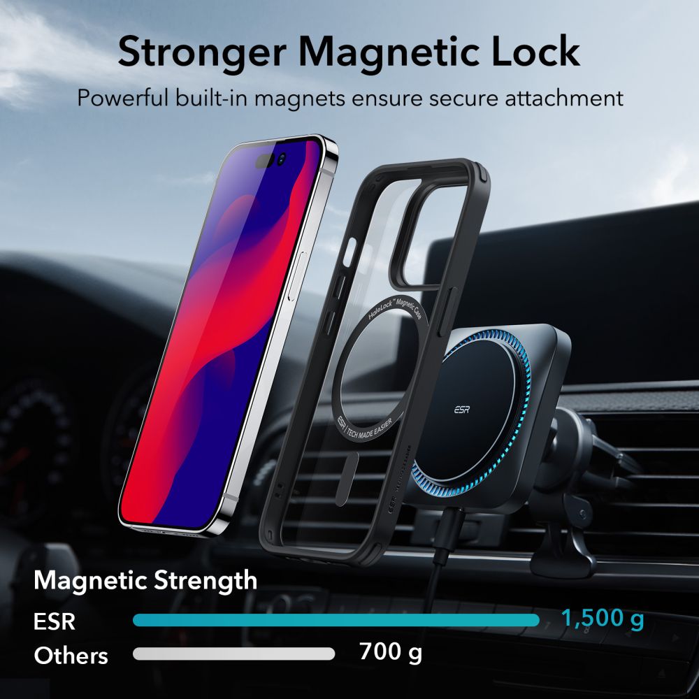 Husa de protectie ESR Classic Hybrid compatibil cu iPhone 14 Pro, Negru