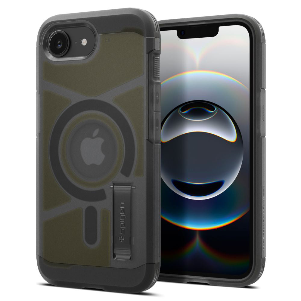 Husa de protectie Spigen Tough Armor MagSafe compatibil cu iPhone 16e / iPhone 17e, Frost Black