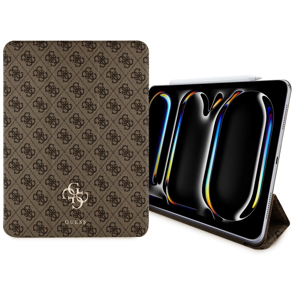 Husa de protectie tableta Guess Magnetic 4G Big Logo (GUFC11PM24PS4SGW) compatibil cu iPad Pro 11 (2024) / iPad Pro 11 (2025), Maro
