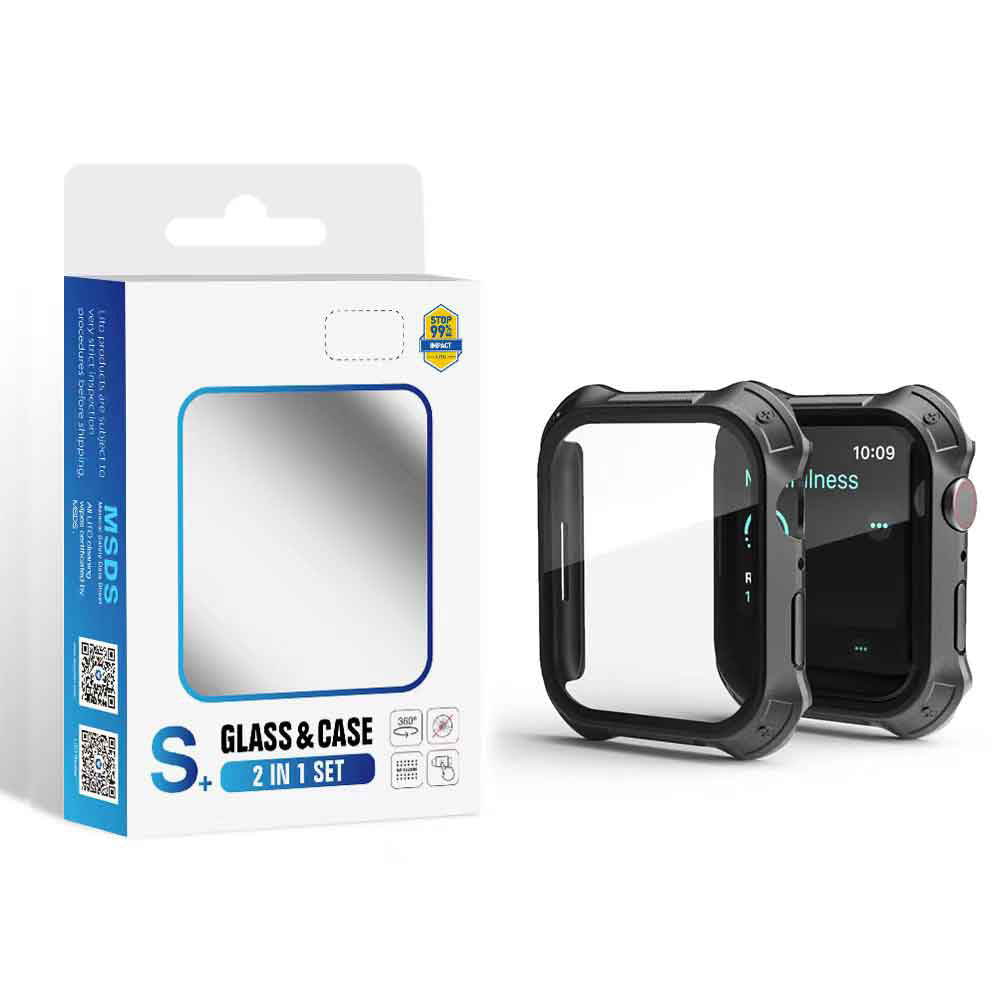 Folie de protectie smartwatch Lito Watch Armor 360 Case + Screen Protector compatibil cu Apple Watch 1 / 2 / 3 (42mm), Verde