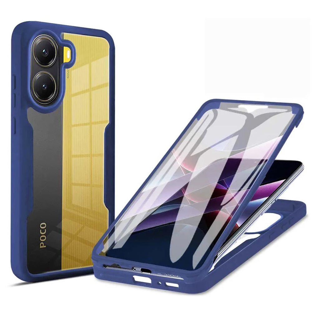 Folie de protectie Techsuit ColorVerse 360 Series + compatibil cu Xiaomi Poco X7 Pro, Albastru