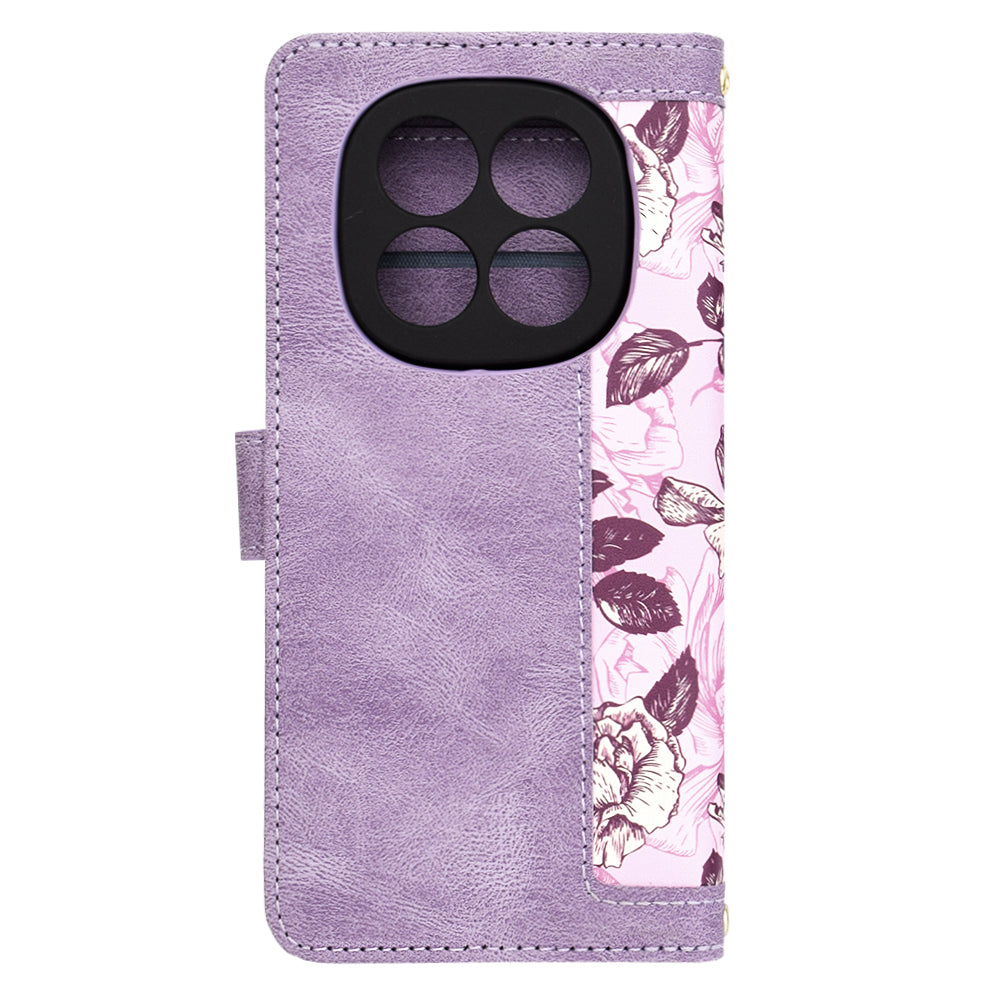 Husa de protectie Techsuit FlipCraft compatibil cu Xiaomi Redmi Note 14 Pro 4G, Mysterious Purple