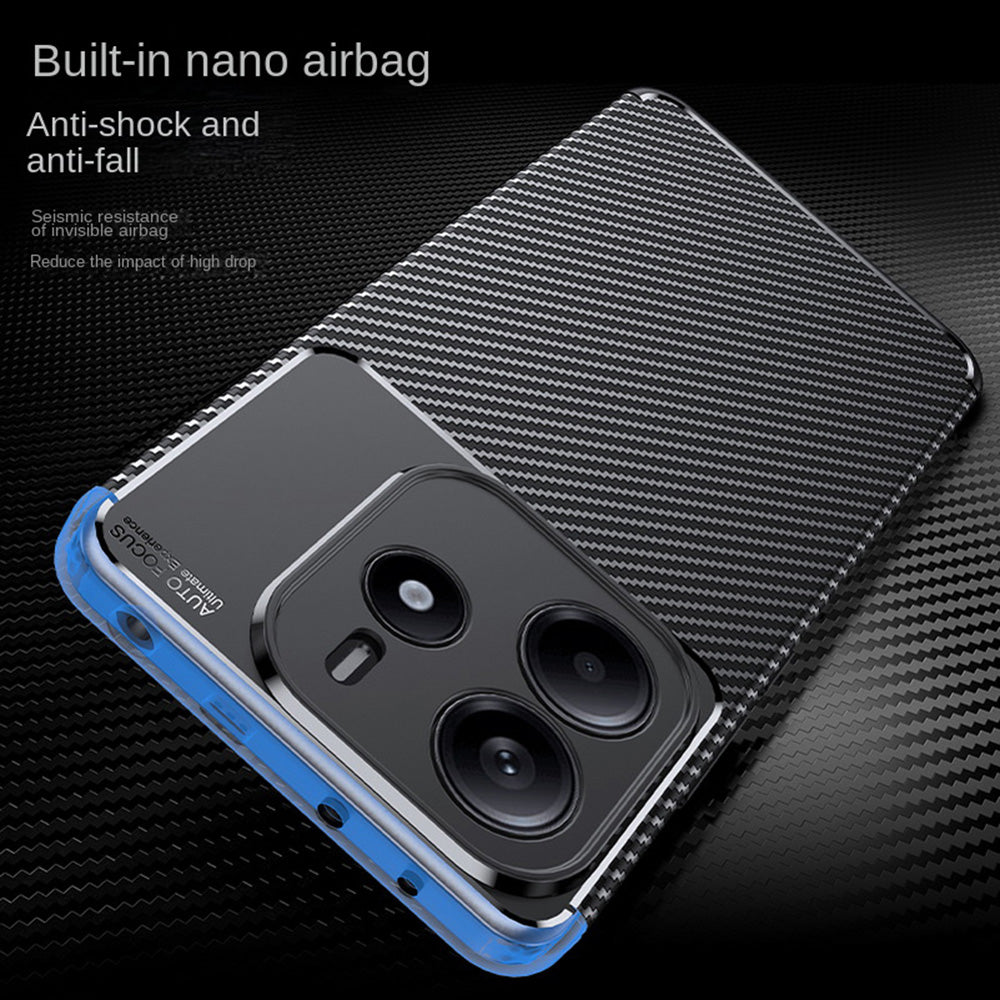 Husa de protectie Techsuit CarbonFiber compatibil cu Xiaomi Redmi Note 14 5G, Negru