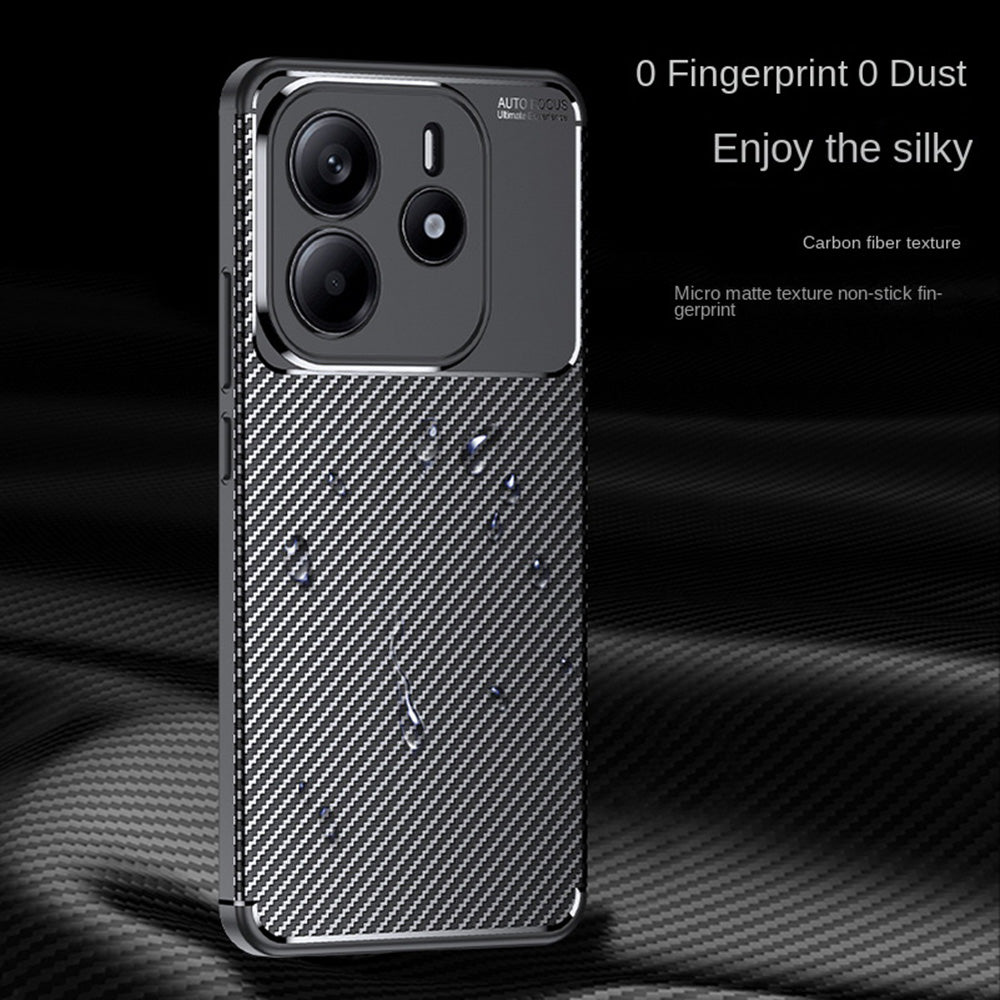 Husa de protectie Techsuit CarbonFiber compatibil cu Xiaomi Redmi Note 14 5G, Negru