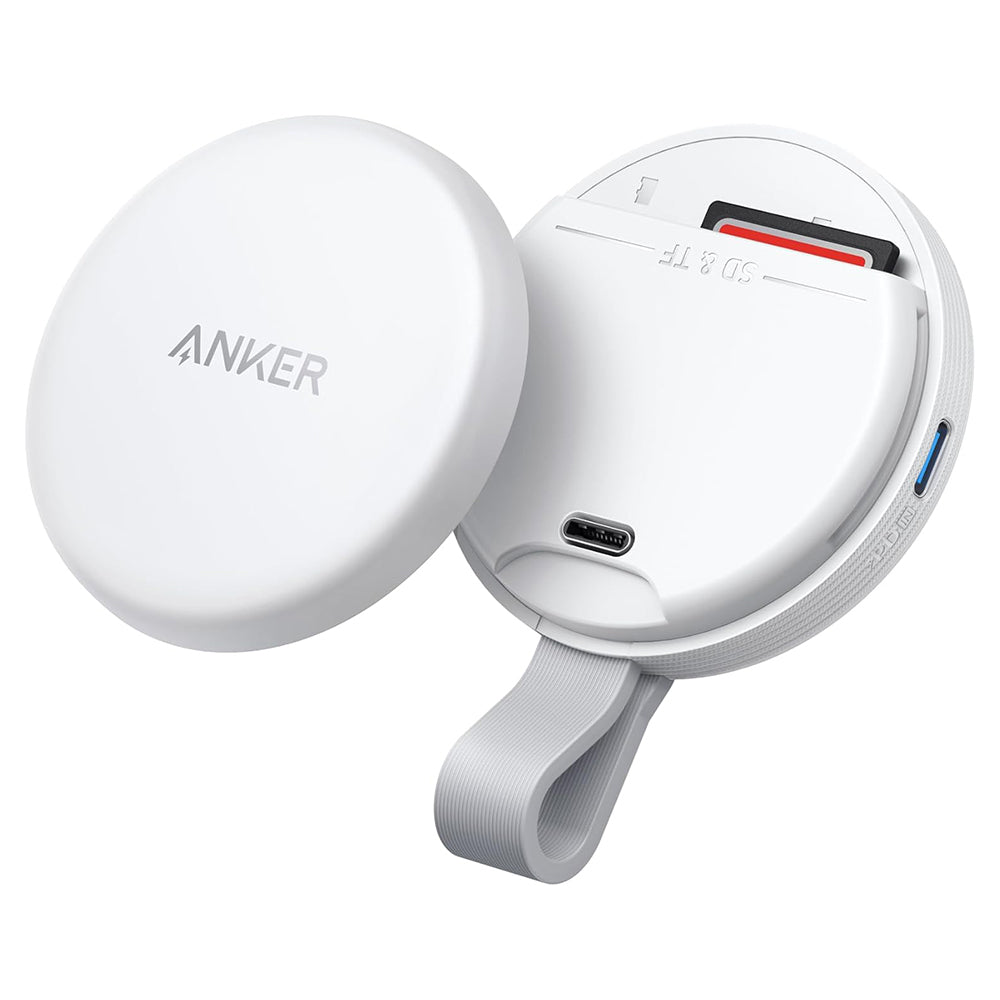 Adaptor Anker Cititor Carduri MagGo (A83D1G21), USB-C, 312 MB/s, Alb