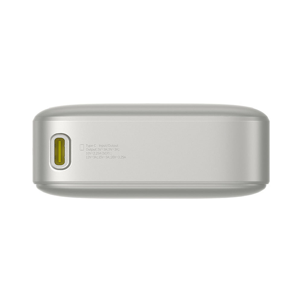Baterie externa Baseus Free2Pull (P10073700843-00), with Retractable USB-C Cable, Type-C, Display, 20000mAh, 65W, 0.7m, Gri