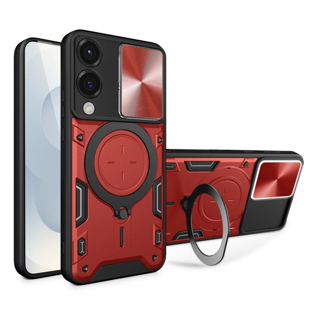 Husa de protectie Techsuit CamGuard Pro compatibil cu Samsung Galaxy S25 Edge, Rosu