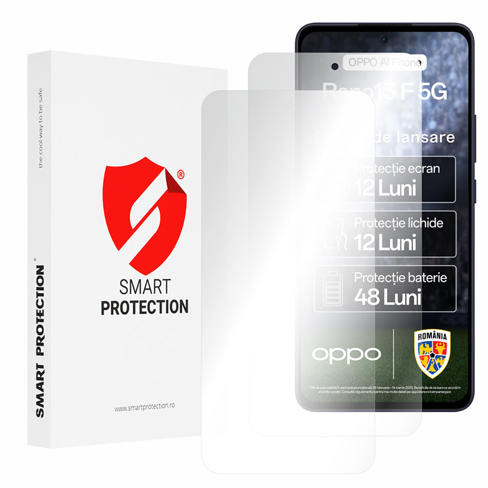 Folie de protectie Smart Protection Premium Classic (set de 2) compatibil cu Oppo Reno13 F 4G / Reno13 F 5G / Reno13 FS 5G, Transparent