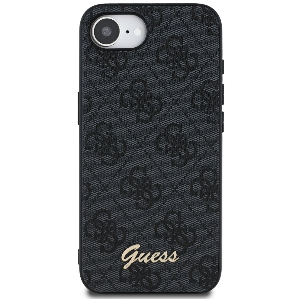 Husa de protectie Guess Hardcase 4G Script Logo (GUHMPSE4HG4SHK) compatibil cu iPhone 16e / iPhone 17e, Negru