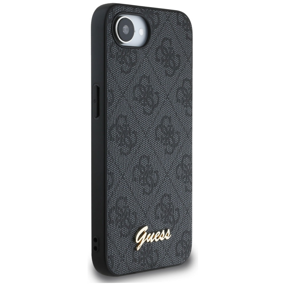 Husa de protectie Guess Hardcase 4G Script Logo (GUHMPSE4HG4SHK) compatibil cu iPhone 16e / iPhone 17e, Negru