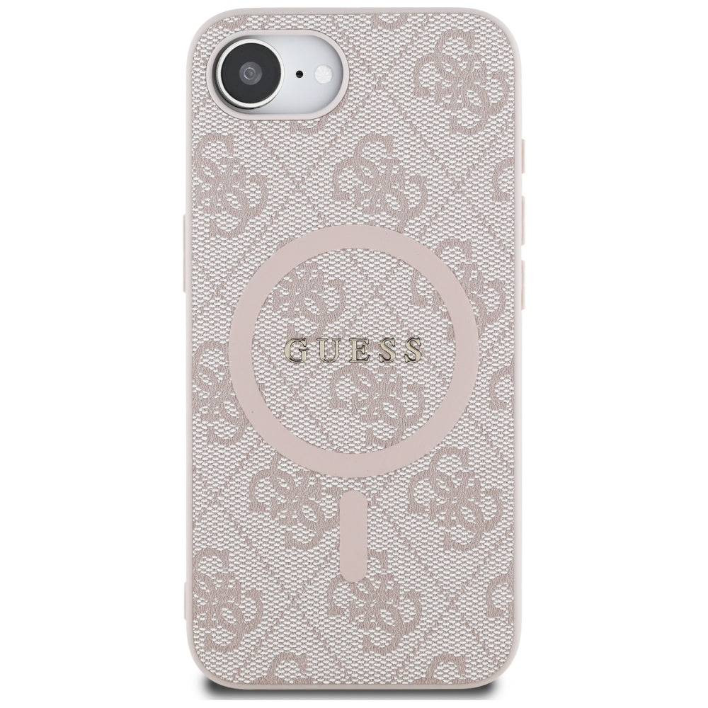 Husa de protectie Guess 4G Ring Classic Logo MagSafe (GUHMPSE4G4GFRP) compatibil cu iPhone 16e / iPhone 17e, Roz