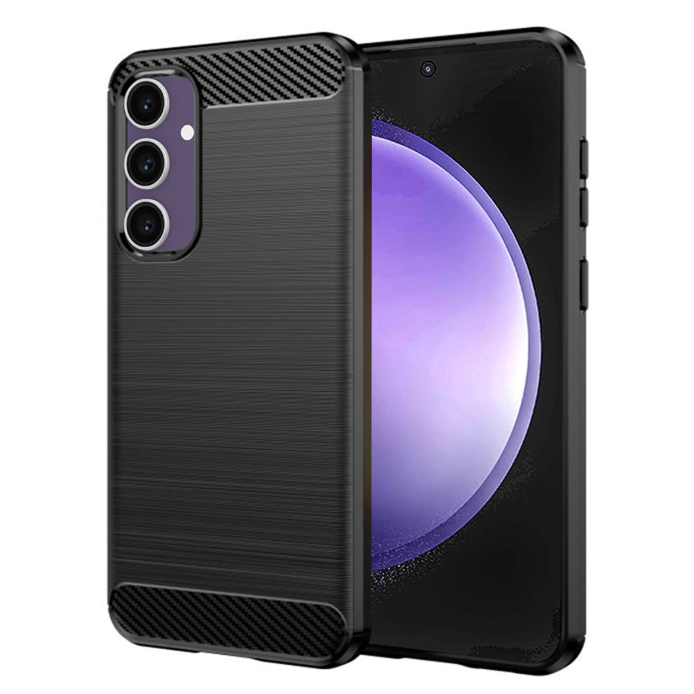 Husa de protectie Techsuit Carbon Silicone compatibil cu Samsung Galaxy S23 FE, Negru